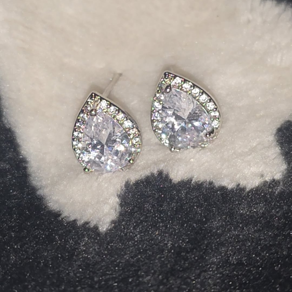 Elegant Silver Teardrop Earrings